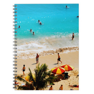 Erhöhte Ansicht eines Strandbildes in Waikiki, Hon Notizblock