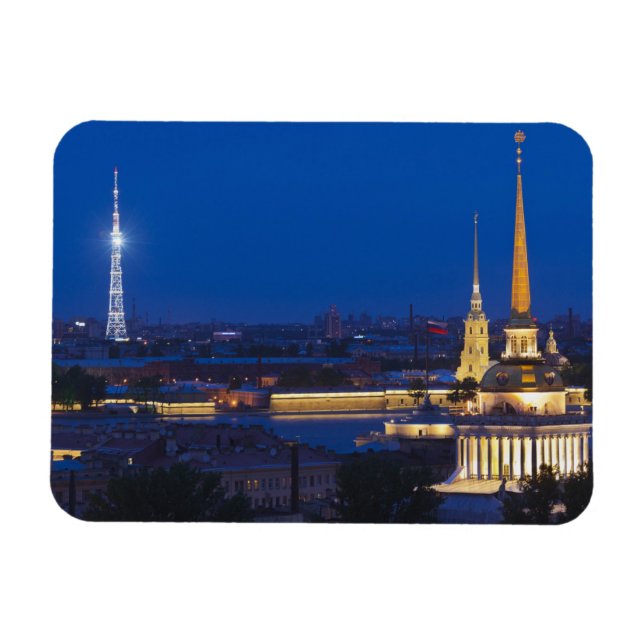 Erhöhte Aussicht auf den Fernsehturm Magnet (Horizontal)