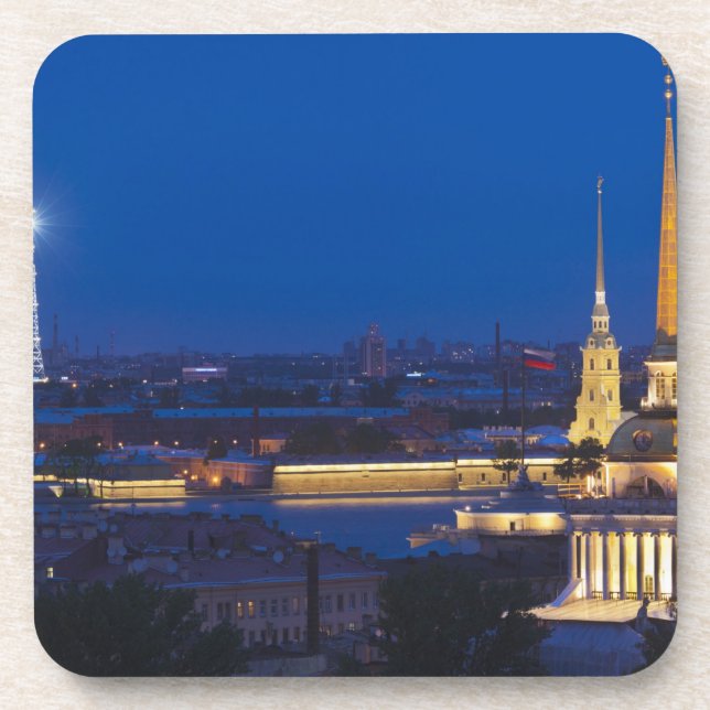 Erhöhte Aussicht auf den Fernsehturm Untersetzer (Vorderseite)