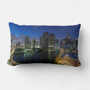 Erhöhte City-Skyline von Brickell Key Lendenkissen