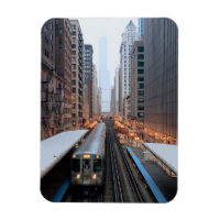 Erhöhte Eisenbahn in Chicago über Wabash