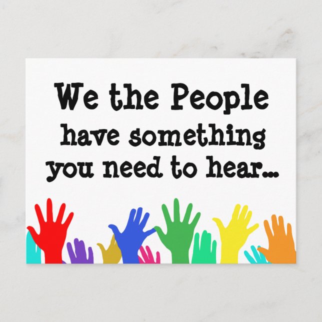 Erhöhte Handmeldungen an gewählte Beamte Postkarte (Vorderseite)