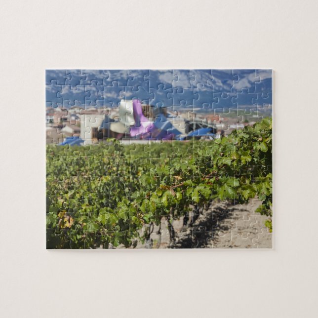 Erhöhte Stadtsicht und Hotel Marques de Riscal Puzzle (Horizontal)