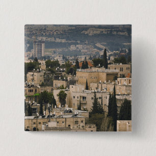 Erhöhte Stadtsicht vom Turm von Jerusalem YMCA Button