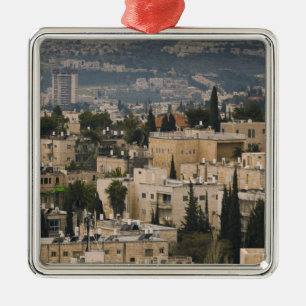 Erhöhte Stadtsicht vom Turm von Jerusalem YMCA Ornament Aus Metall