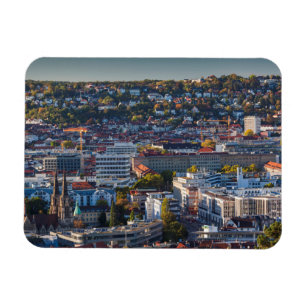 Erhöhte Stadtsicht von Stuttgart Magnet