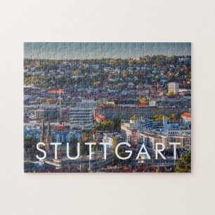 Erhöhte Stadtsicht von Stuttgart Puzzle
