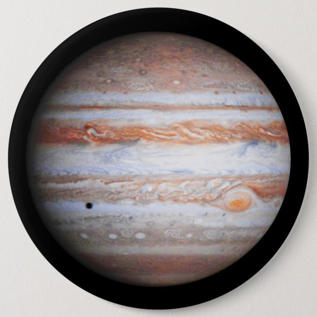 ERHÖHTES Bild der Jupiter Cassini Flyby NASAs Button (Vorderseite)