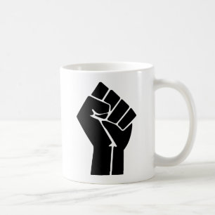 Erhöhtes Faust-/Schwarzes Power-Symbol Tasse