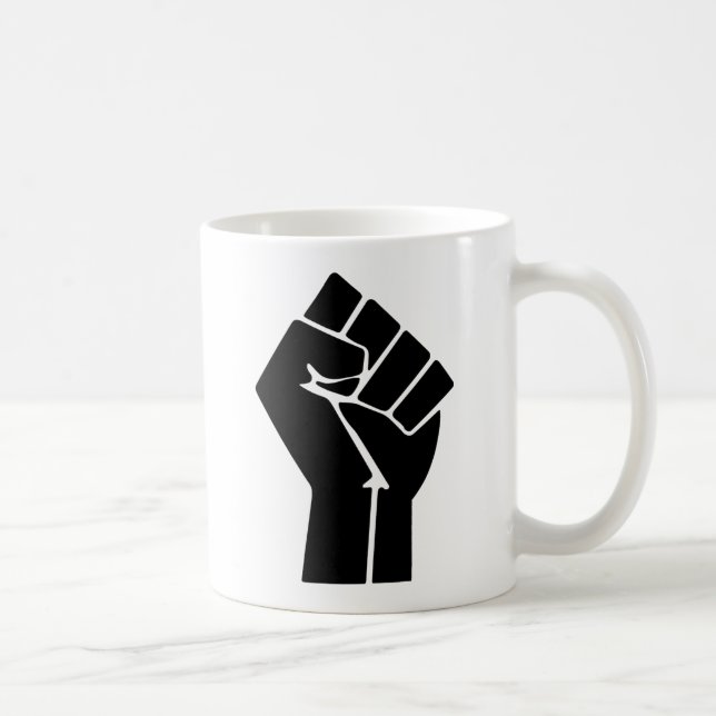 Erhöhtes Faust-/Schwarzes Power-Symbol Tasse (Rechts)
