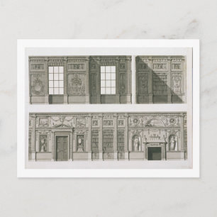 Erhöhung der Bibliothek im Syon House, c.1760-69 Postkarte