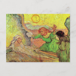 Erhöhung von Lazarus nach Rembrandt durch van Gogh Postkarte