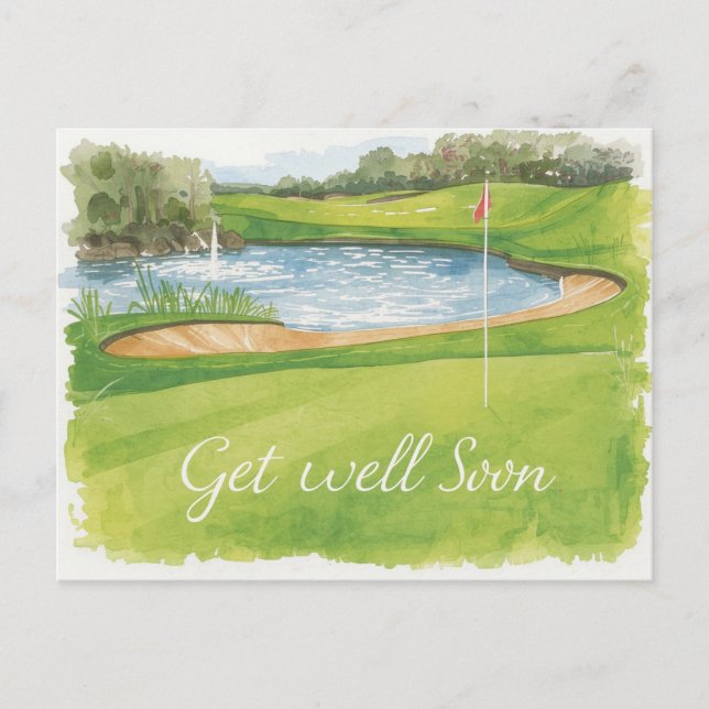 Erhole dich auf dem Golfplatz  Postkarte (Vorderseite)