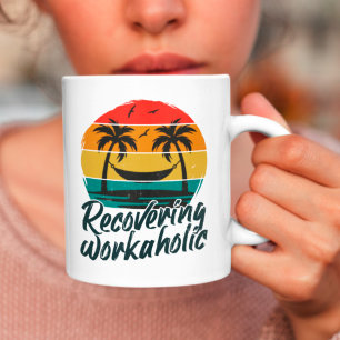 Erholender Workaholic   Lustiger Urlaubsbecher Kaffeetasse