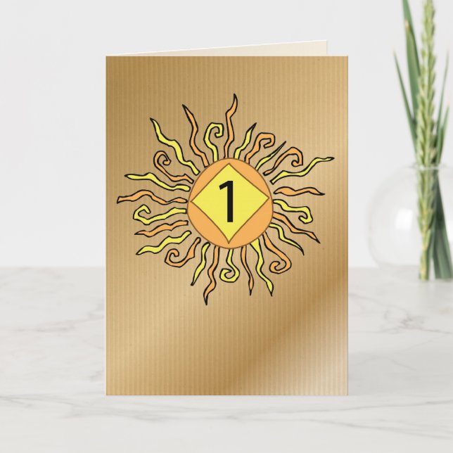 Erholung 1 Jahr Jubiläum Sun Karte (Vorderseite)
