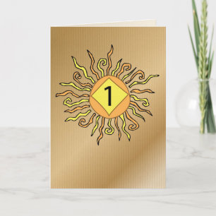 Erholung 1 Jahr Jubiläum Sun Karte