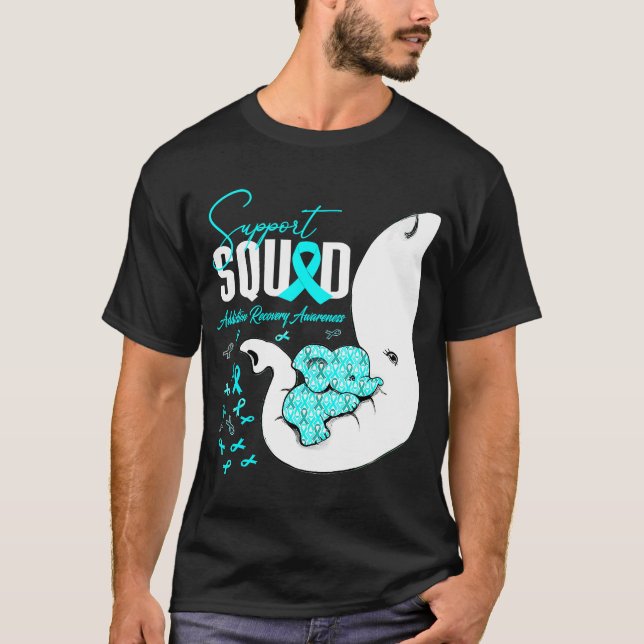 Erholung Bewusstsein für Sucht Unterstützung Squad T-Shirt (Vorderseite)