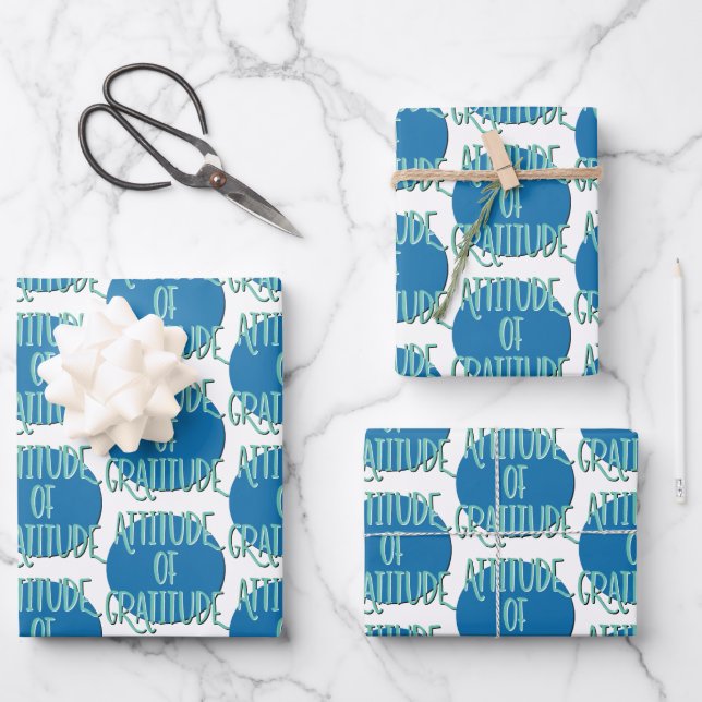 Erholung der Dankbarkeit Slogan Geschenkpapier Set (Vorderseite)