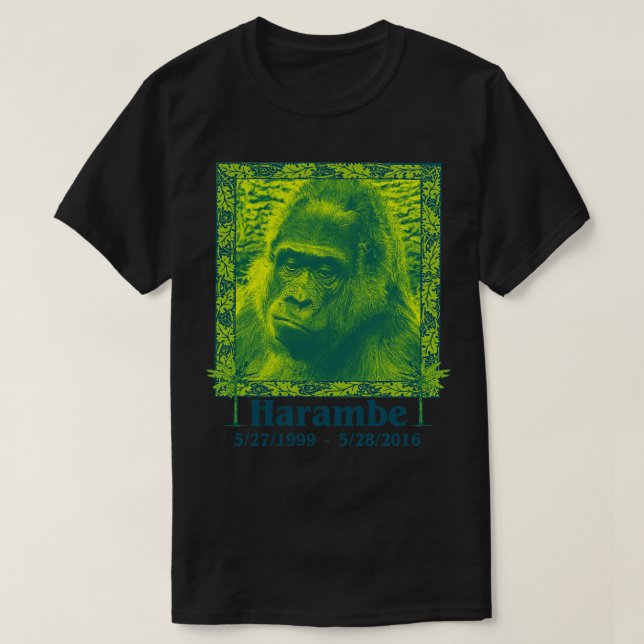 Erholung der Harambe-Gedenkstätte für den Frieden T-Shirt (Design vorne)