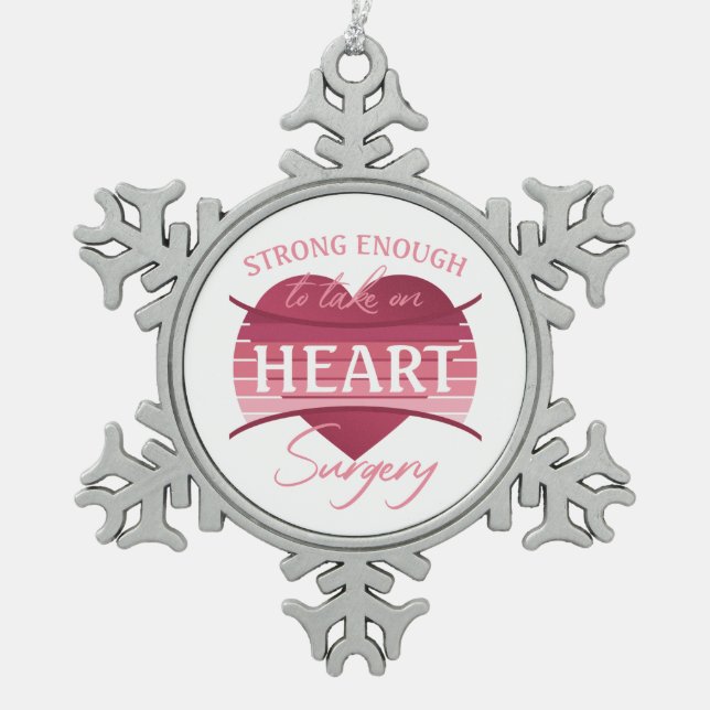 Erholung der Operation für Frauen Schneeflocken Zinn-Ornament (Vorderseite)