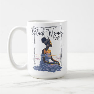 Erholung der Schwarzen Frauen Kaffeetasse
