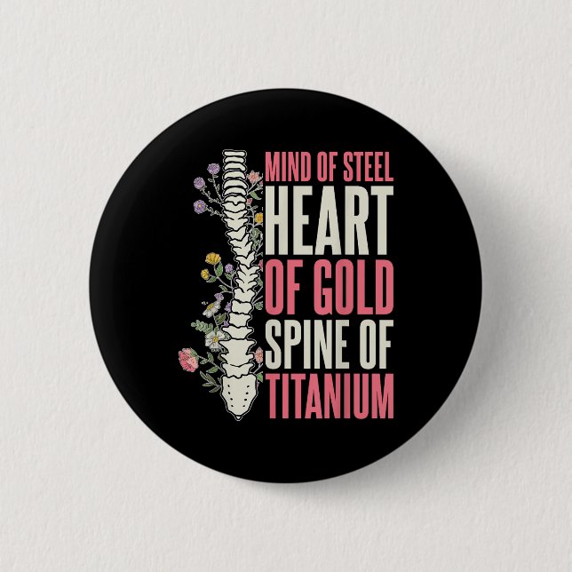 Erholung der Scoliose-Operation Button (Vorderseite)