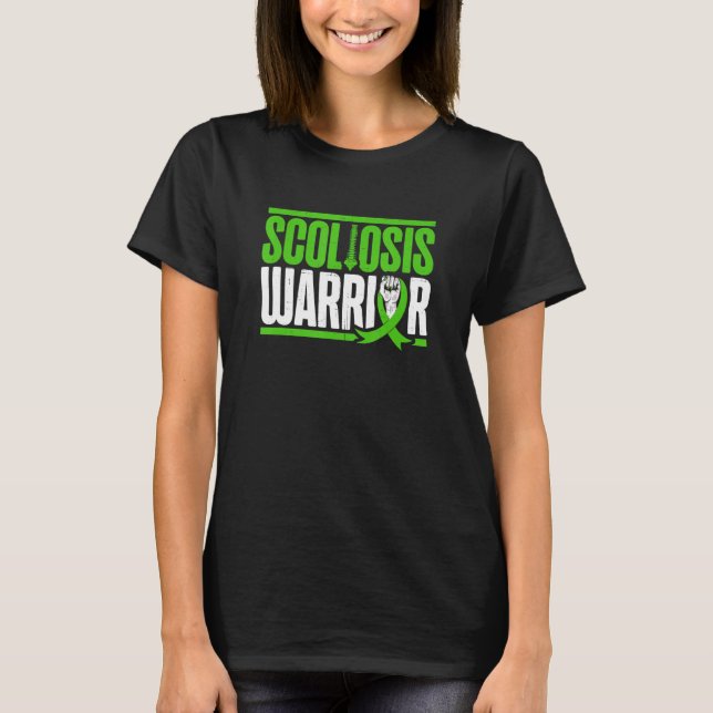 Erholung der Scoliose Warrior Scoliotic Spine Oper T-Shirt (Vorderseite)