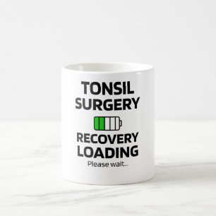 Erholung der Tonsil-Operation Tonsillectomy - Ges Kaffeetasse