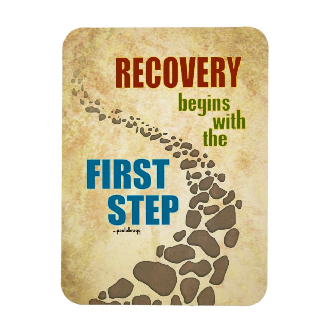 Erholung, Erster Schritt (12 Schritte, ohne Drogen Magnet (Vertikal)