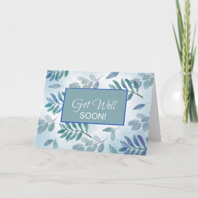 Erholung für die Ermutigung von Zweigen blau Karte (Vorderseite)