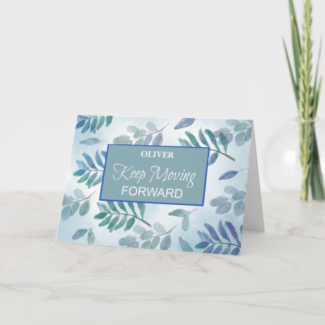 Erholung für die Ermutigung von Zweigen blau Karte (Vorderseite)