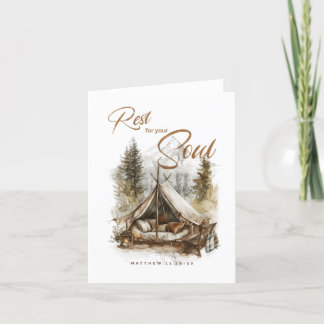 Erholung für Ihr Soul Christlich Boho Blank Card Dankeskarte