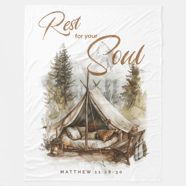 Erholung für Ihr Soul Christlich Boho Blanket Fleecedecke (Vorderseite)