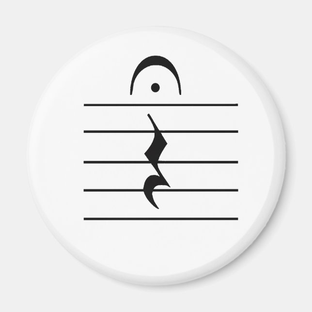 Erholung für Musiknotation Magnet (Vorne)