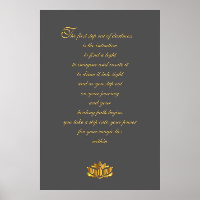 Erholung Gedicht Kunst Poster (Vorne)