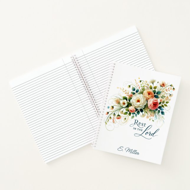 Erholung im Blumen personalisiert Notizbuch (Innenseite)