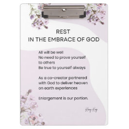 Erholung im Geiste Gottes Gedicht Klemmbrett