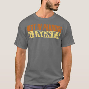 Erholung im Paradies Gangsta Vintager Retro-Text T-Shirt