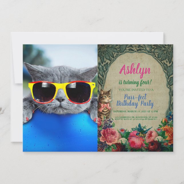 Erholung im Schwimmbad auf der Luftmatratze Einladung (Vorderseite)