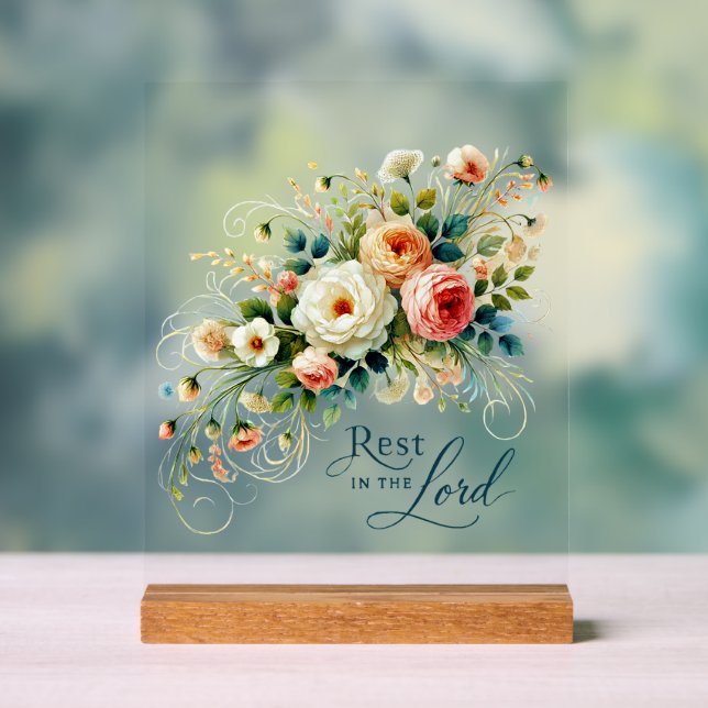 Erholung in der Blütezeit des Herrn Acrylschild (Neutral)