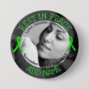 Erholung in Peace Lyme Disease Personalisiert Butt Button