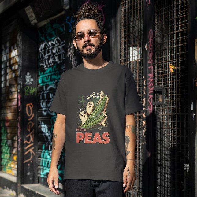 Erholung in Peas Creepy Veggie Halloween Food Puff Tri-Blend Shirt (Von Creator hochgeladen)