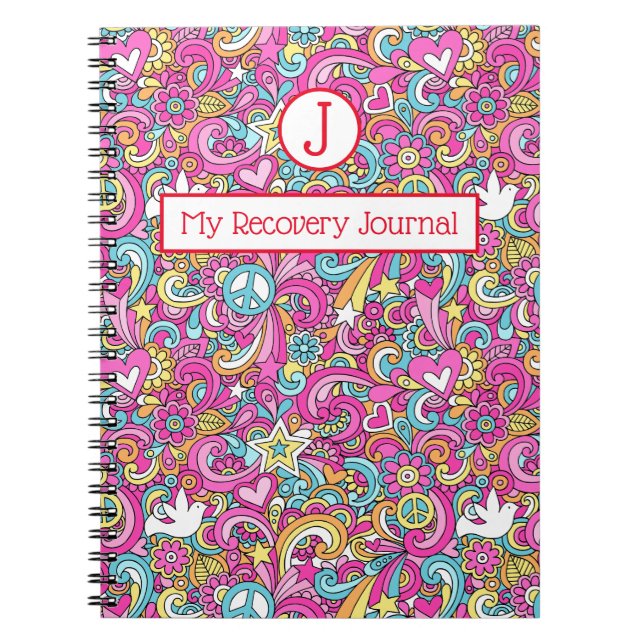 Erholung Journal Peace & Liebe Notebook Notizblock (Vorderseite)