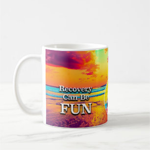 Erholung kann Spaß Erholung Slogan Sunrise Tasse