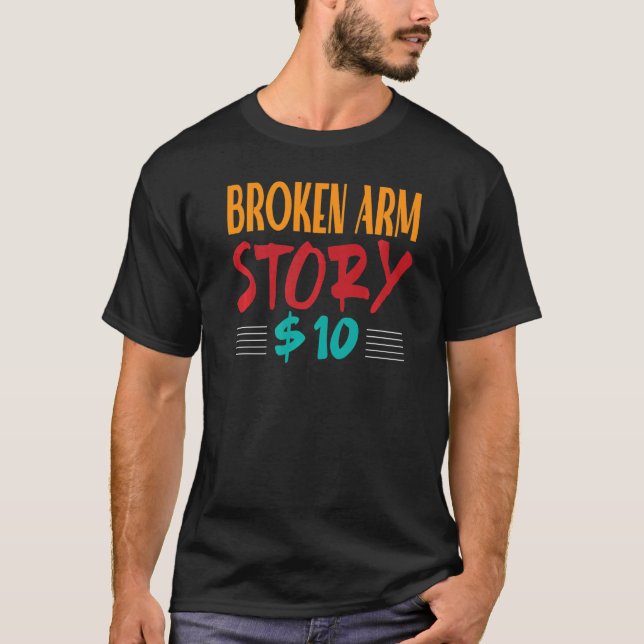Erholung mit gebrochenem Arm Operation humorvoller T-Shirt (Vorderseite)