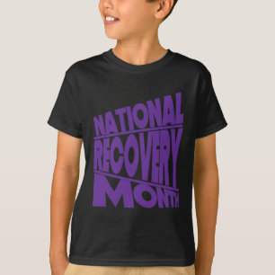 Erholung Monat Lila Typografie-Design T-Shirt