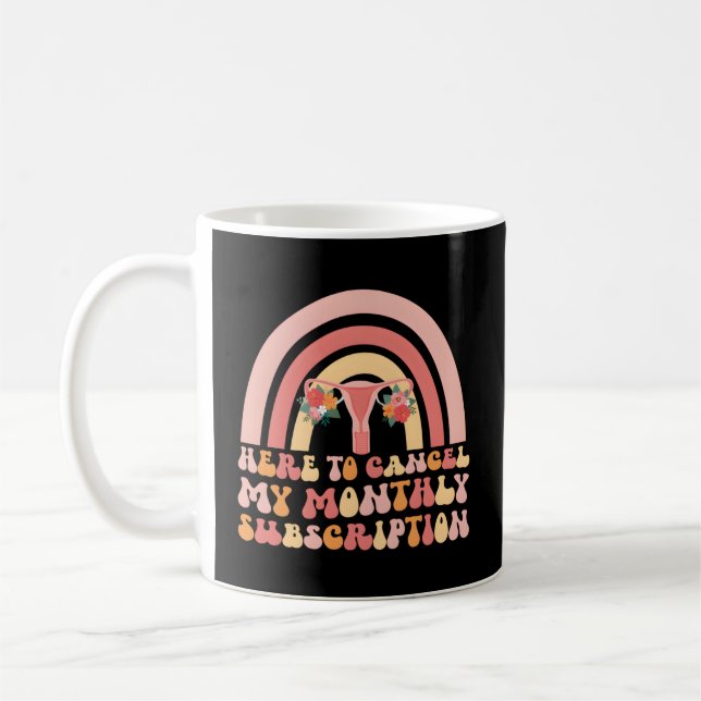 Erholung nach Hysterektomie Regenbogen Uterusentfe Kaffeetasse (Links)
