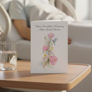 Erholung nach Spondylodese - Florale Wirbelsäule m Karte