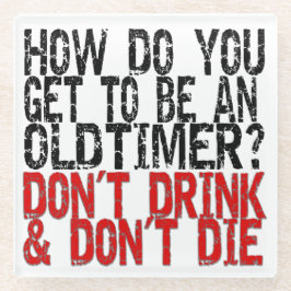 Erholung Old Timer Joke Glasuntersetzer