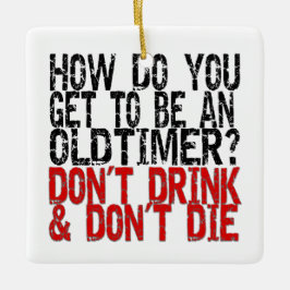 Erholung Old Timer Joke Keramikornament